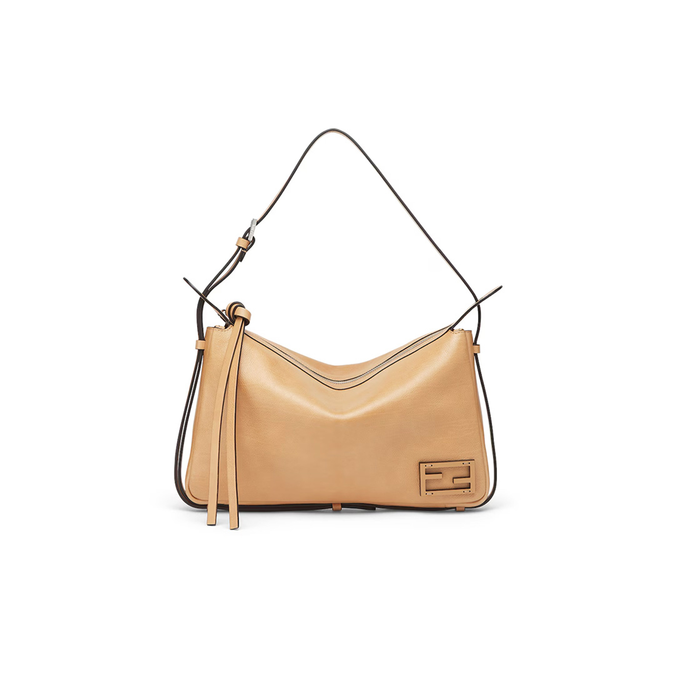 FENDI SIMPLY FENDI MEDIUM LEATHER BEIGE 8BR829AS7AF1QD3 (33*20*5cm)
